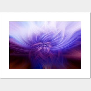 Purple swirl Posters and Art